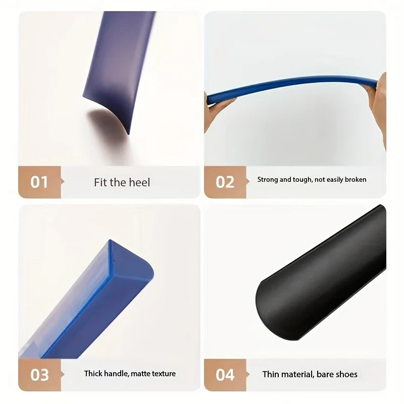 Long Handle Shoehorn for Elderly & Pregnant Women - Magnetic Suction Plastic Shoe Puller - Easy Slip-On Shoe Aid Household Use