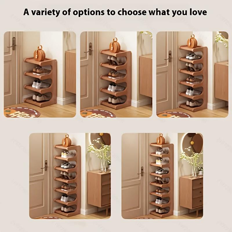 Bamboo Shoe Rack, Multi-Layer Shoe Storage Rack, Space Saving Shoe Organizer, Vertical Shoe Rack, Home Organizer for Entryway, Living Room, Bedroom, Hallway, Shoe Storage System, Shoe Shelf Organizer