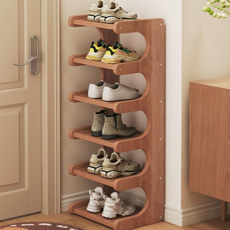 Bamboo Shoe Rack, Multi-Layer Shoe Storage Rack, Space Saving Shoe Organizer, Vertical Shoe Rack, Home Organizer for Entryway, Living Room, Bedroom, Hallway, Shoe Storage System, Shoe Shelf Organizer